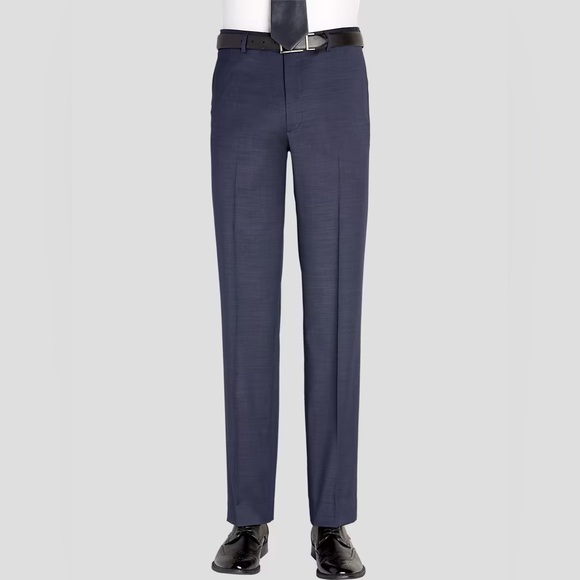 NWT Kenneth Cole Modern Fit Wool Blend Suit‎ Pants Men’s Size 40 Raw Hem Blue - Picture 1 of 5